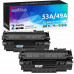 INK E-SALE Replacement for HP Q5949A (49A) Black Toner Cartridge 2 Pack